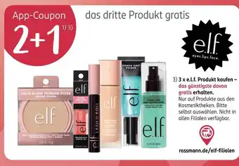 Rossmann E.l.f. app-coupon 2+1 Angebot