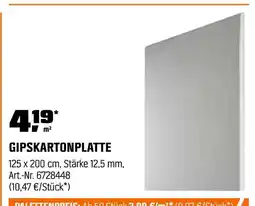 OBI Gipskartonplatte Angebot
