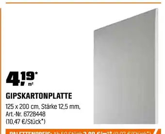 OBI Gipskartonplatte Angebot