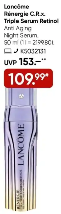 Galeria Lancôme Rénergie C.R.x. Triple Serum Retinol Anti Aging Night Serum Angebot