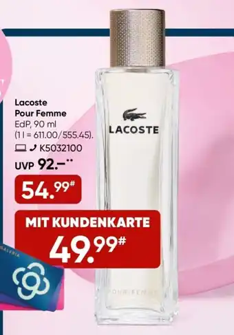 Galeria Lacoste Pour Femme EdP Angebot