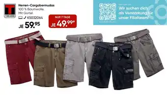Galeria TIMEZONE Herren-Cargobermudas Angebot
