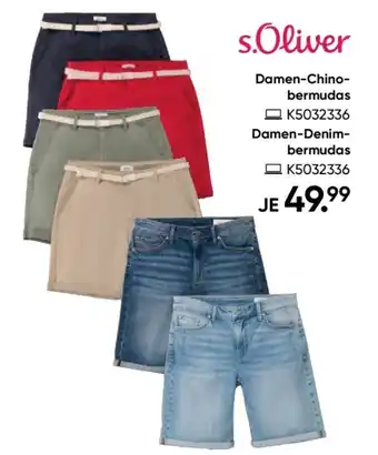 Galeria s.Oliver Damen-Chino- bermudas- Damen-Denim- bermudas Angebot