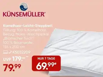 Galeria KÜNSEMÜLLER Kamelhaar-Leicht-Steppbett Angebot