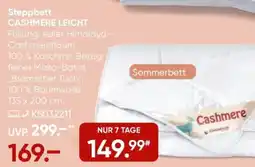Galeria KÜNSEMÜLLER Steppbett CASHMERE LEICHT Angebot