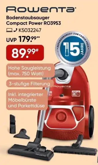 Galeria ROWENTA Bodenstaubsauger Compact Power RO3953 Angebot