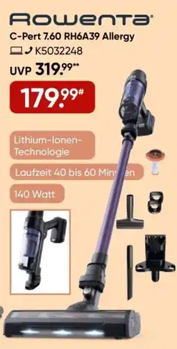 Galeria Rowenta C-Pert 7.60 RH6A39 Allergy Angebot