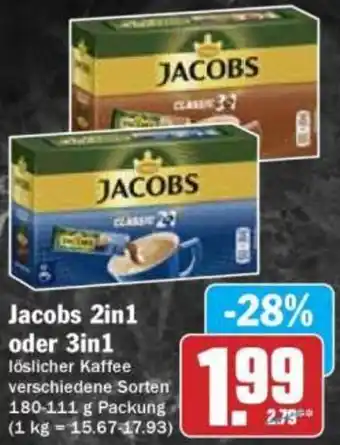 Hit Jacobs 2in1 oder 3in1 Angebot