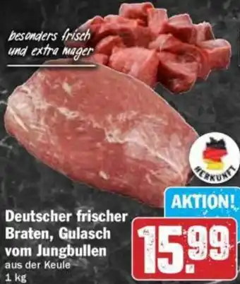 Hit Deutscher frischer Braten, Gulasch vom Jungbullen Angebot