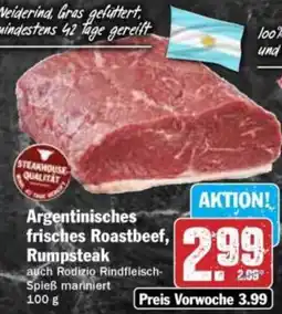 Hit Argentinisches frisches Roastbeef, Rumpsteak Angebot