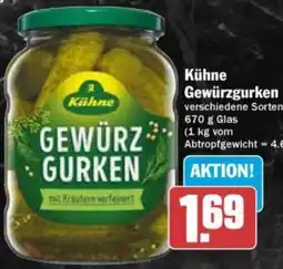Hit Kühne Gewürzgurken Angebot