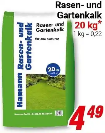 CENTERSHOP Rasen- und Gartenkalk Angebot
