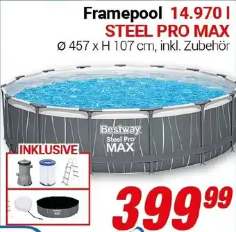 CENTERSHOP Bestway Framepool 14.970 l STEEL PRO MAX Angebot