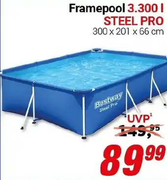 CENTERSHOP Bestway Framepool 3.300 l STEEL PRO Angebot