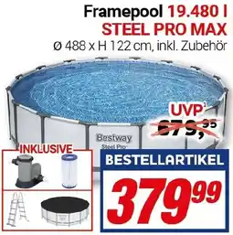 CENTERSHOP Bestway Framepool 19.480 l STEEL PRO MAX Angebot