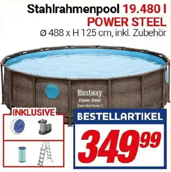 CENTERSHOP Bestway Stahlrahmenpool 19.480 l POWER STEEL Angebot