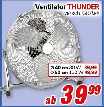 CENTERSHOP Ventilator THUNDER Angebot