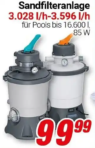 CENTERSHOP Sandfilteranlage 3.028 l/h-3.596 l/h Angebot