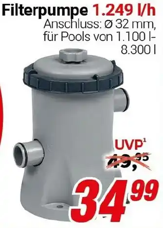 CENTERSHOP Filterpumpe 1.249 l/h Angebot