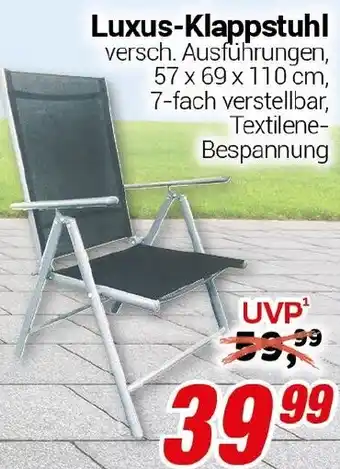 CENTERSHOP Luxus-Klappstuhl Angebot