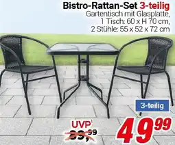 CENTERSHOP Bistro-Rattan-Set Angebot
