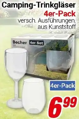 CENTERSHOP Camping-Trinkgläser Angebot