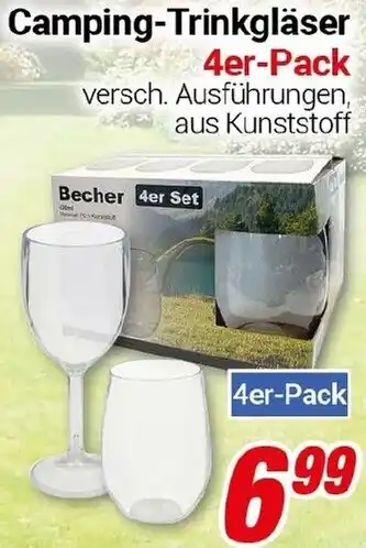 CENTERSHOP Camping-Trinkgläser Angebot
