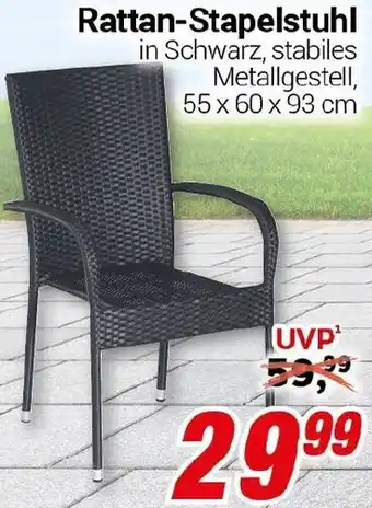 CENTERSHOP Rattan-Stapelstuhl Angebot