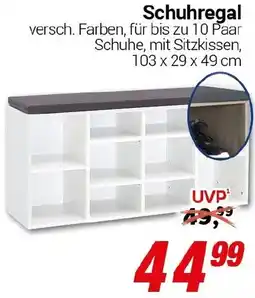 CENTERSHOP Schuhregal Angebot