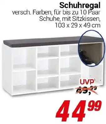 CENTERSHOP Schuhregal Angebot