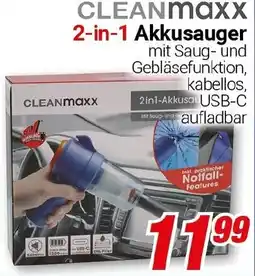 CENTERSHOP CLEANMaxx 2-in-1 Akkusauger Angebot