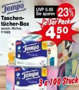 Krümet Sonderposten Tempo Taschentücher-Box Angebot