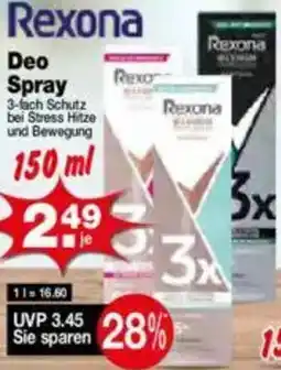 Krümet Sonderposten Rexona Deo Spray Angebot