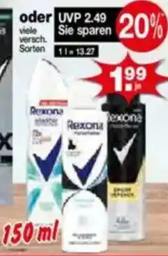 Krümet Sonderposten Rexona Deo Spray Angebot