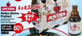 Krümet Sonderposten ASTRA Helles Kleine Freiheit Angebot