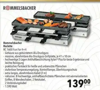 CITTI Markt Rommelsbacher Raclette Angebot