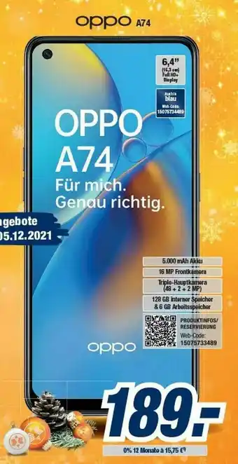 Expert Bening Oppo A74 Angebot