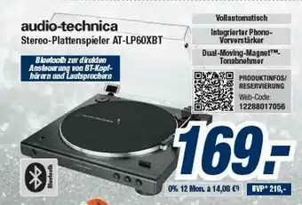 Expert Bening Audio-technica Stereo-plattenspieler At-lp60xbt Angebot