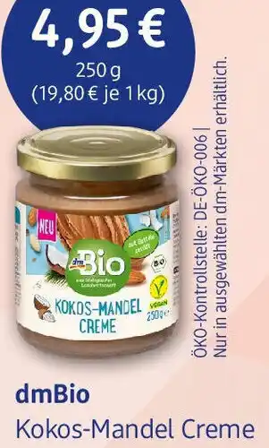dm drogerie dmBio Kokos-Mandel Creme Angebot
