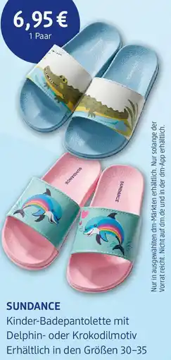 dm drogerie SUNDANCE Kinder-Badepantolette Angebot