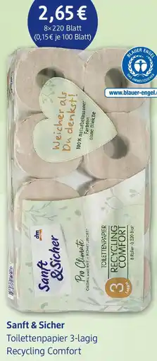 dm drogerie Sanft & Sicher Toilettenpapier Angebot