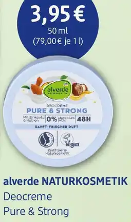 dm drogerie alverde NATURKOSMETIK Deocreme Angebot