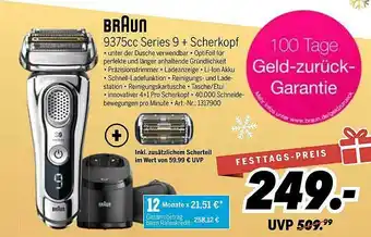 MEDIMAX Braun 9375cc Series 9 + Scherkopf Angebot