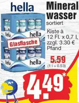 Edeka hella Mineralwasser Angebot