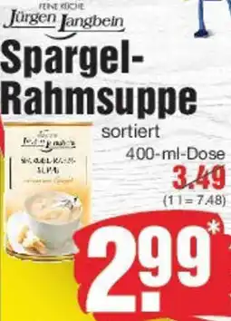 Edeka Jürgen Jangbein Spargel Rahmsuppe Angebot