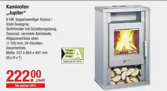 V Baumarkt Kaminofen „jupiter” Angebot