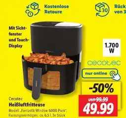Lidl CECOTEC Heißluftfritteuse Angebot
