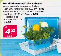 NETTO Metall-Blumentopf oder -tablett Angebot