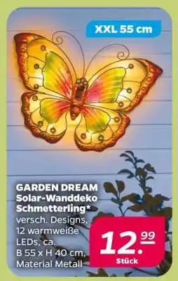 NETTO GARDEN DREAM Solar-Wanddeko Schmetterling Angebot