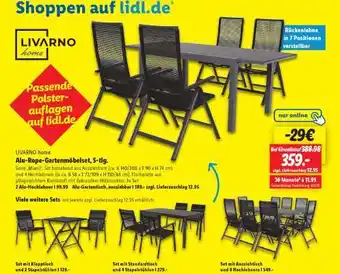 Lidl Alu-Rope-Gartenmöbelset, 5-tlg Angebot